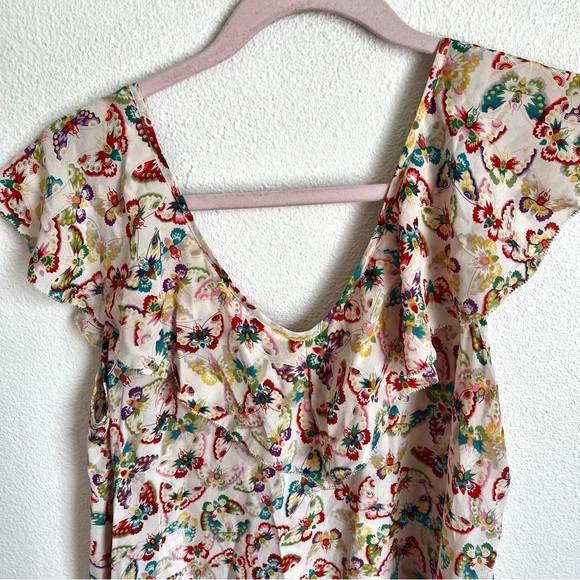 Zadig & Voltaire / Reen Butterfly-Print Maxi Dress Cream - Picture 6 of 11